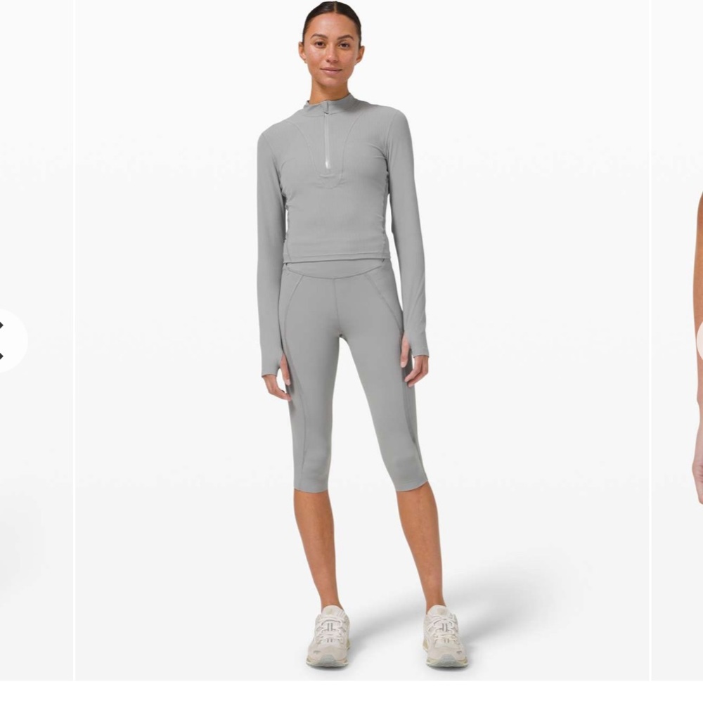 Lululemon Gloss Trim Run Super High-Rise Crop 17"
Rhino Grey